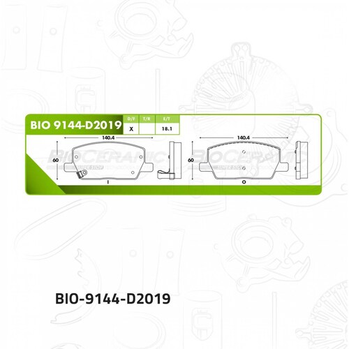 Balata Para Buick Encore 2018 - 2020 (Bioceramic) 
