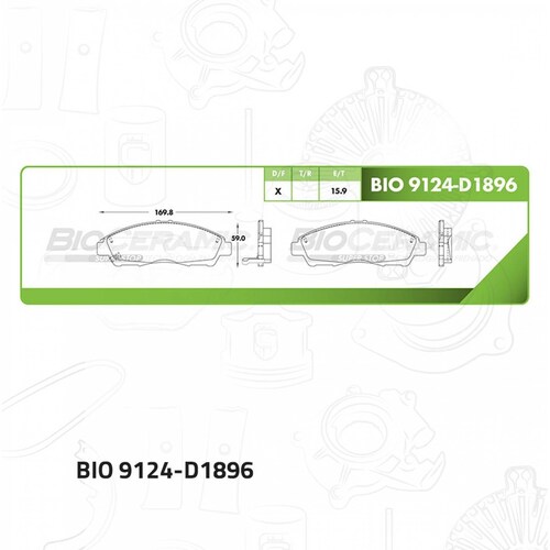 Balata Para Gmc Acadia 2017 - 2019 (Bioceramic) 