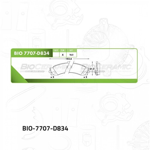 Balata Para Cadillac Escalade Ext 2002 - 2006 (Bioceramic) 
