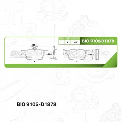 Balata Para Honda Civic 2016 - 2019 (Bioceramic) 