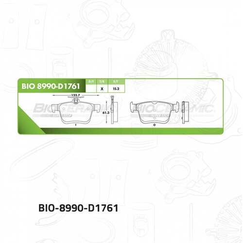 Balata Para Volkswagen Tiguan 2018 - 2019 (Bioceramic) 