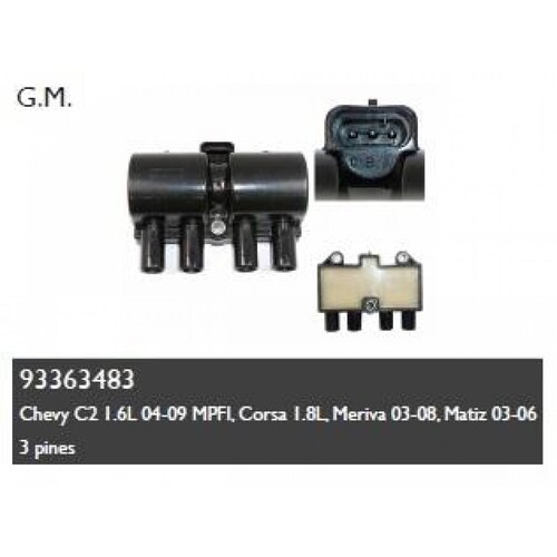 Bobina Encendido Para Chevrolet Chevy Monza 1996 - 2012 (Voltmax) 