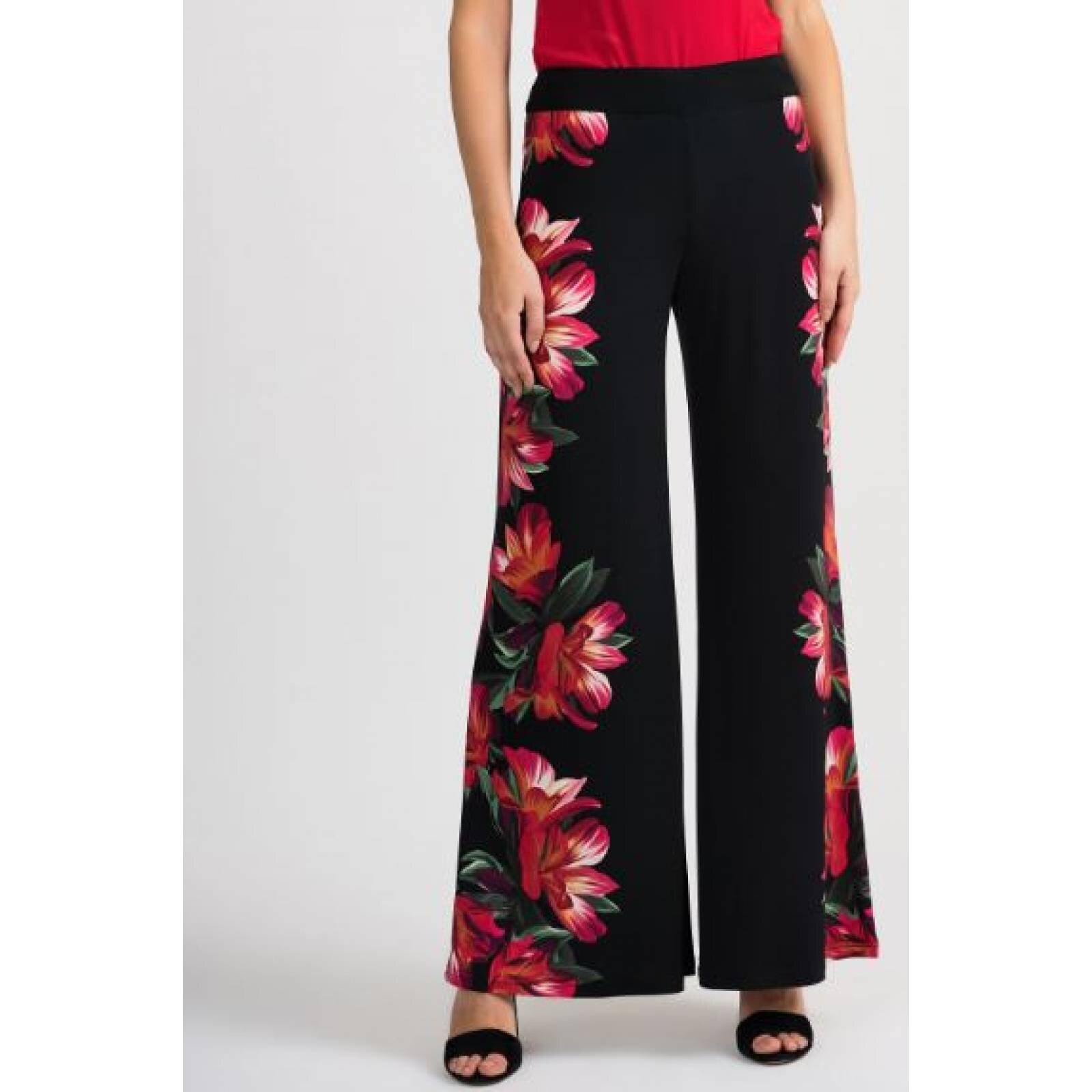 Pantalon Femme Joseph Ribkoff Blanc à Fleurs Multicolores - Taille 14 - Neuf (sans étiquettes)