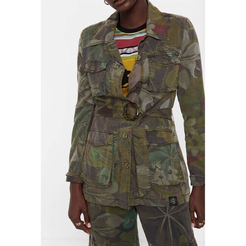 CHAQUETA ESTAMPADA PARA MUJER DESIGUAL 20SWEN03