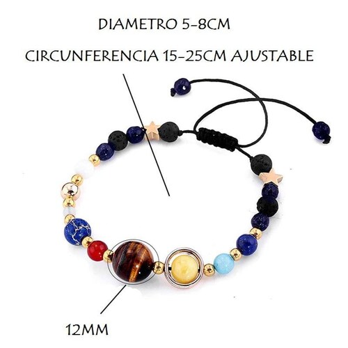 Pulsera Planetas Brazalete Ajustable Sistema Solar Universo 