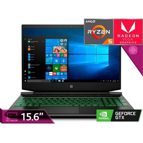 Laptop Gamer Hp 15.6 Ryzen 5 8g Gtx1650 256 Ssd + Audifonos 