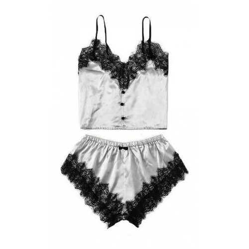 Hermosa Pijama Para Mujer Conjunto De Satin Mpb-572 
