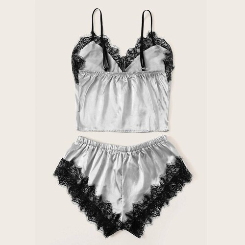 Hermosa Pijama Para Mujer Conjunto De Satin Mpb-572 