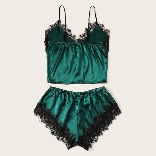 Hermosa Pijama Para Mujer Conjunto De Satin Mpb-572 