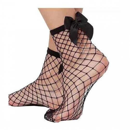 Par De Calcetines Moda Red Malla Rejilla Dama Mpb-147 