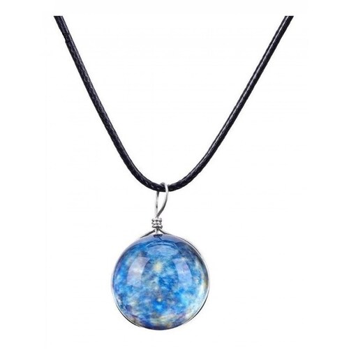 Collar Cristal Universo Esfera 20mm Fluorescentes Mpb-282 Galaxia