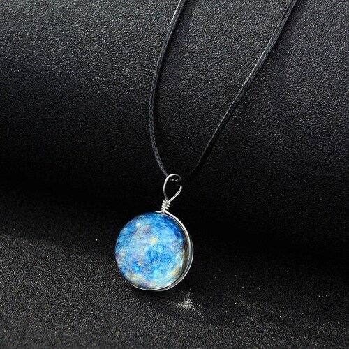Collar Cristal Universo Esfera 20mm Fluorescentes Mpb-282 Galaxia