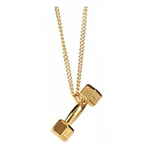 Collar Cadena De Pesas Gimnasio Fitness Acero A-184 Dorado