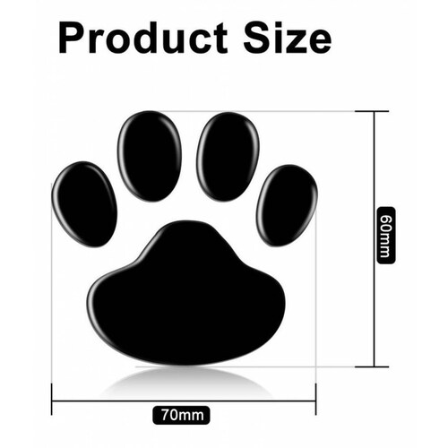 2 Calcomanias Engomadas Para Auto Huella Animal A-071 Negro