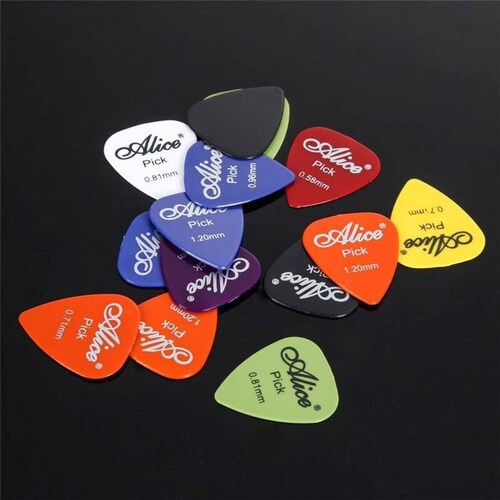 Púa Plumilla P/guitarra Alice Varios Colores Medidas Mpb-433 Verde 0.96mm