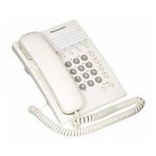 Teléfono Panasonic/alambrico/basico/con 13 Memorias/blanco 