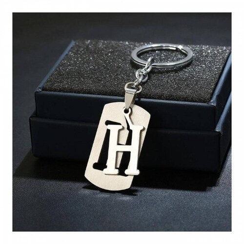 Llavero De Metal Letra Inicial Unisex A-137 H