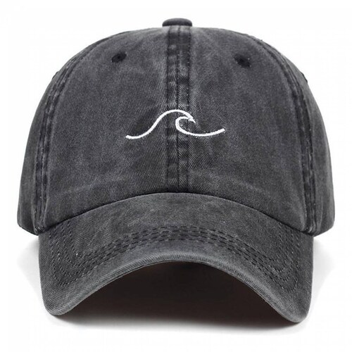 Gorra Deslavada Bordado De Ola Unisex A-037 