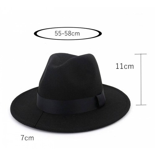Sombrero Fieltro De Lana Con Listón Para Hombre A-043 Guinda