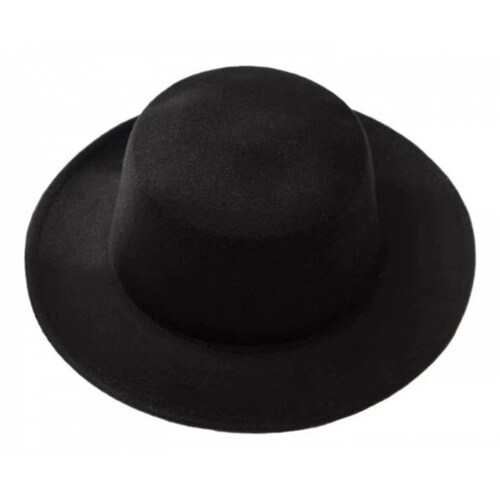Sombrero Hipster Liso Para Hombre Y Mujer A-042 Negro