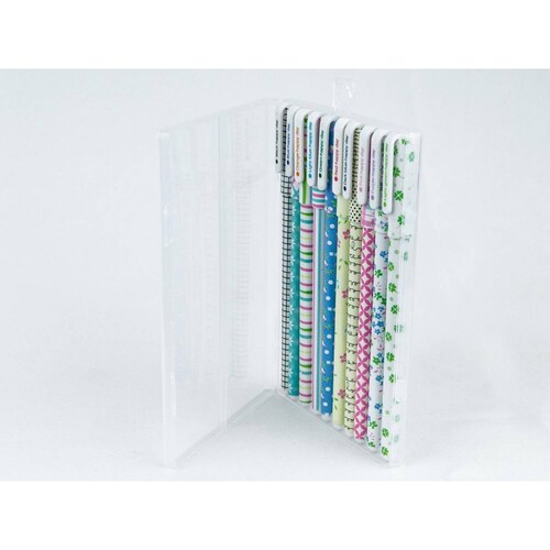 Set 10 Boligrafos De Gel Colores Kawaii + Estuche Mpb-461 