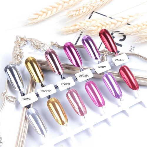 Polvo Para Uñas Color Metalico Efecto Espejo Mpb-260 260VI