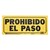 Letrero De Plástico P Pared Prohibido El Paso 15.3x35.5cm 