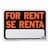 Letrero De Plástico Para Pared For Rent/se Renta 21.5x30.6cm 