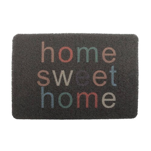 Tapete Rizo Home Sweet Home 40 X 60 Cm Gris 