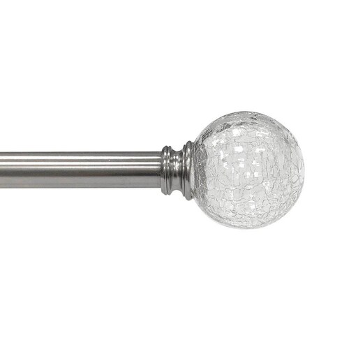 Set De Cortinero Esfera Cristal Cortado 167 A 304 Cm Plata 