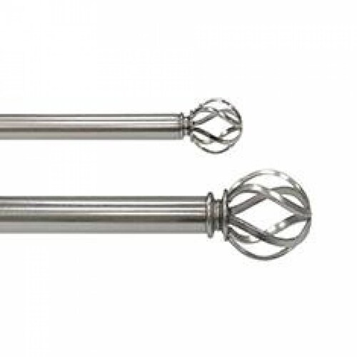 Set Cortinero Doble Cage Niquel 2.5 1.83 - 3.66 Mt 