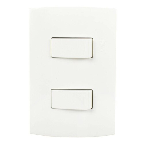 2 Interruptores Sencillos 127v 10a C Placa Marisio Blanco 