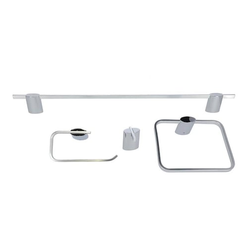 Juego De Accesorios Para Baño Plata Glacier Bay 4 Piezas 