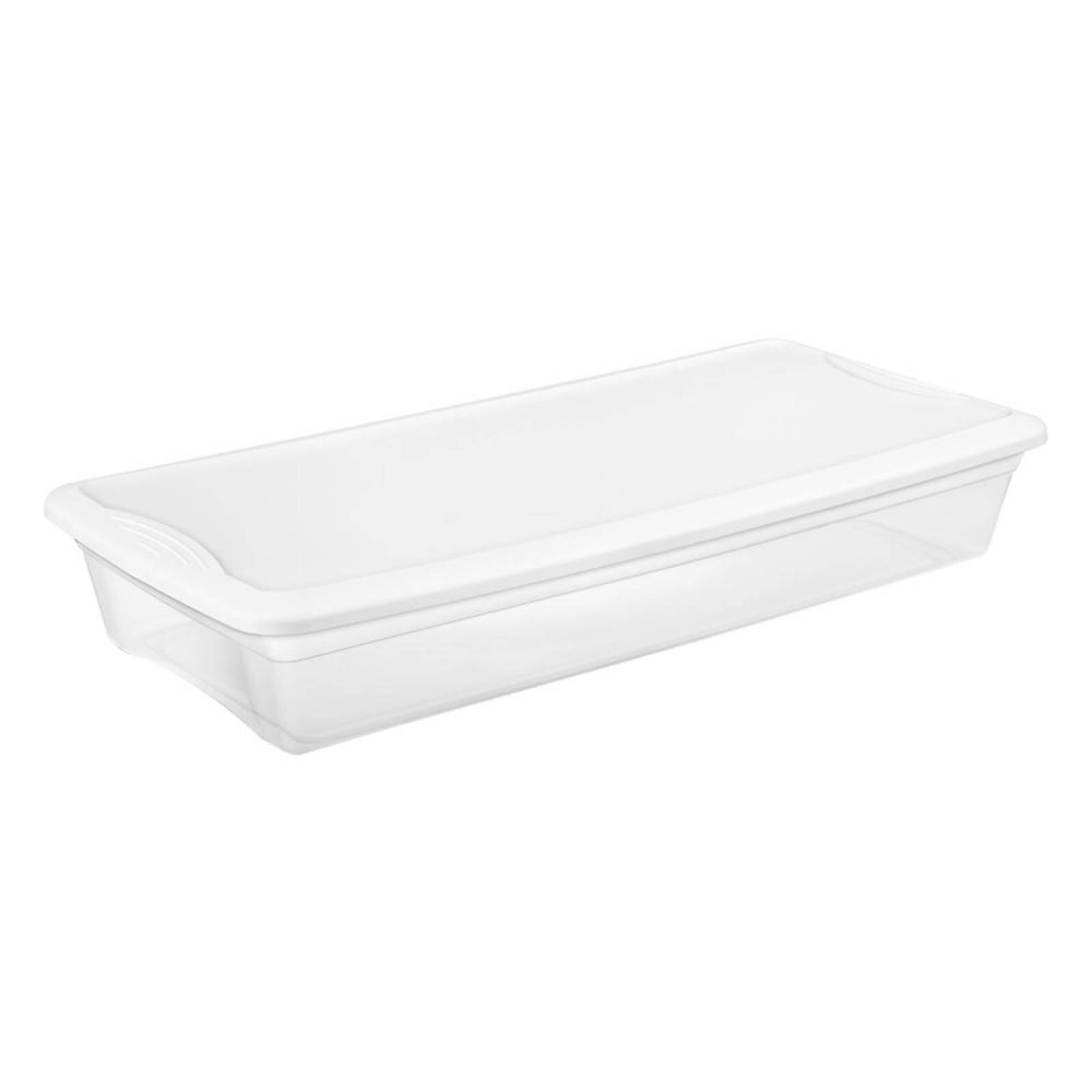 Caja bajo cama de plástico 39 l transparente - Sears