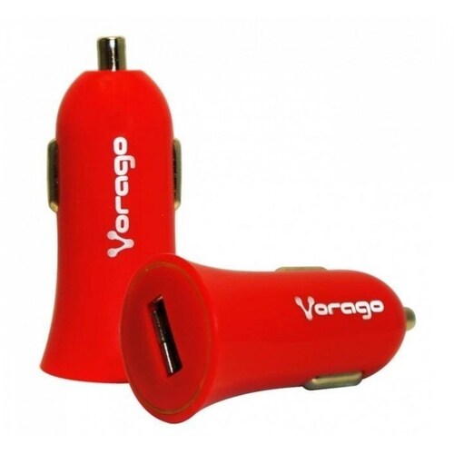 Cargador Para Auto Vorago 2 Puertos Usb Rojo Blister 
