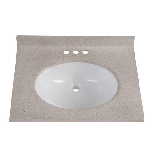 Lavabo Empotrable Mármol Rectan Gris 25.4 X 62.23 X 47.63 Cm 