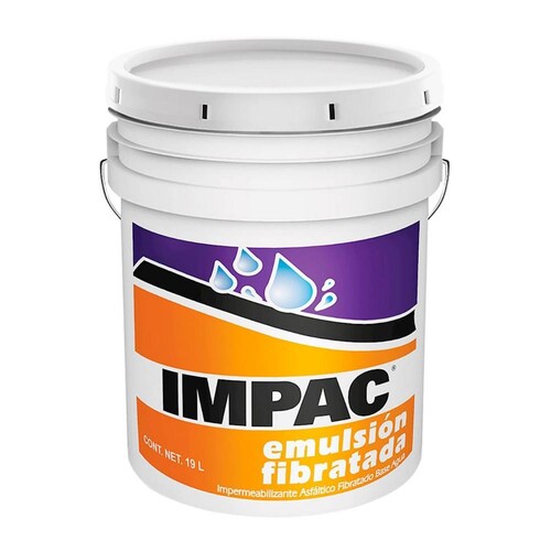 Emulsión Asfáltica Impac Emulsión Fibratada Negro 19 L 