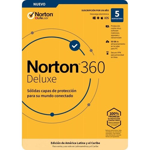 Norton 360 Deluxe 5dv 1yr (tmnr-034) 