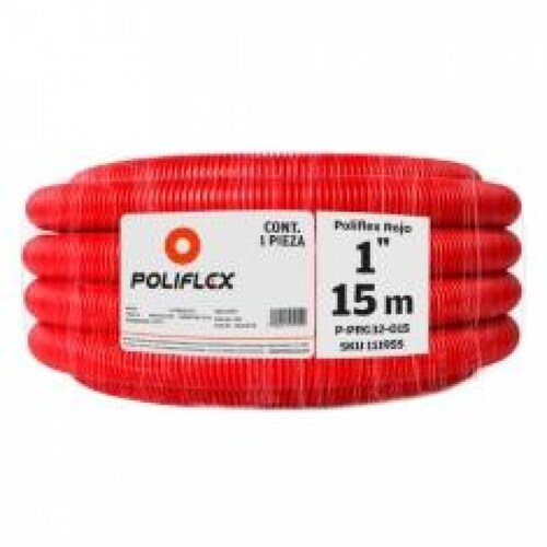 Poliflex Rojo Extra Resistente 1 Pulgada 15 M Rojo 