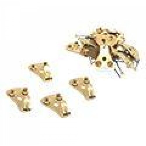 Gancho Para Cuadros De 2.9 X 2.5 Cm Dorado 20 Piezas 
