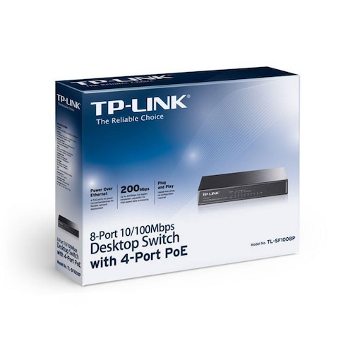 SWITCH TP-LINK 8 PUERTOS USB 4 PUERTOS POE TL-SF1008P 