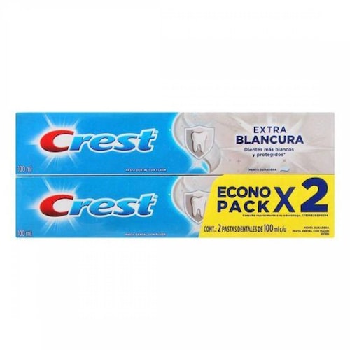 Pasta Dental Crest Extra Blancura 2 Pack 100 ml 2 pz 