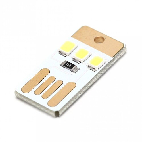 Mini lámpara LED usb de llavero 0.2W A-254 Blanco