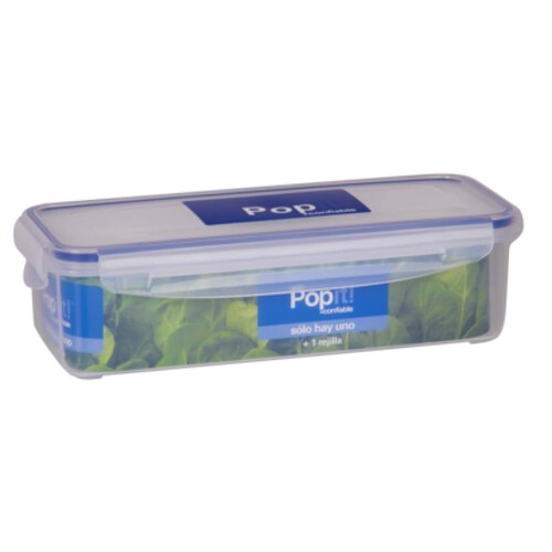 Hermetico Rectangular con Rejilla 1.1lts Pop It 