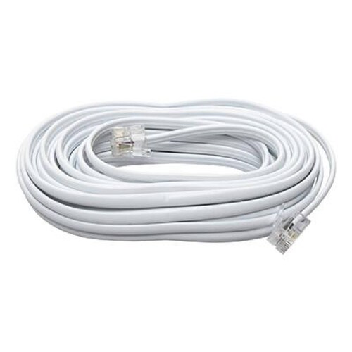 CABLE TELEFÓNICO PLANO DE PLUG A PLUG 750 CM BLANCO STEREN 