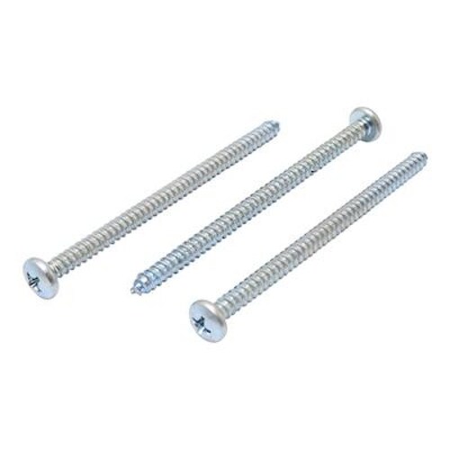 TORNILLO PARA LÁMINA 7.6 X .63 CM PLATA 100 PIEZAS 