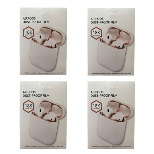 Paquete De 4 Stickers Calcomanía Protector Para Audífonos MODELO 1