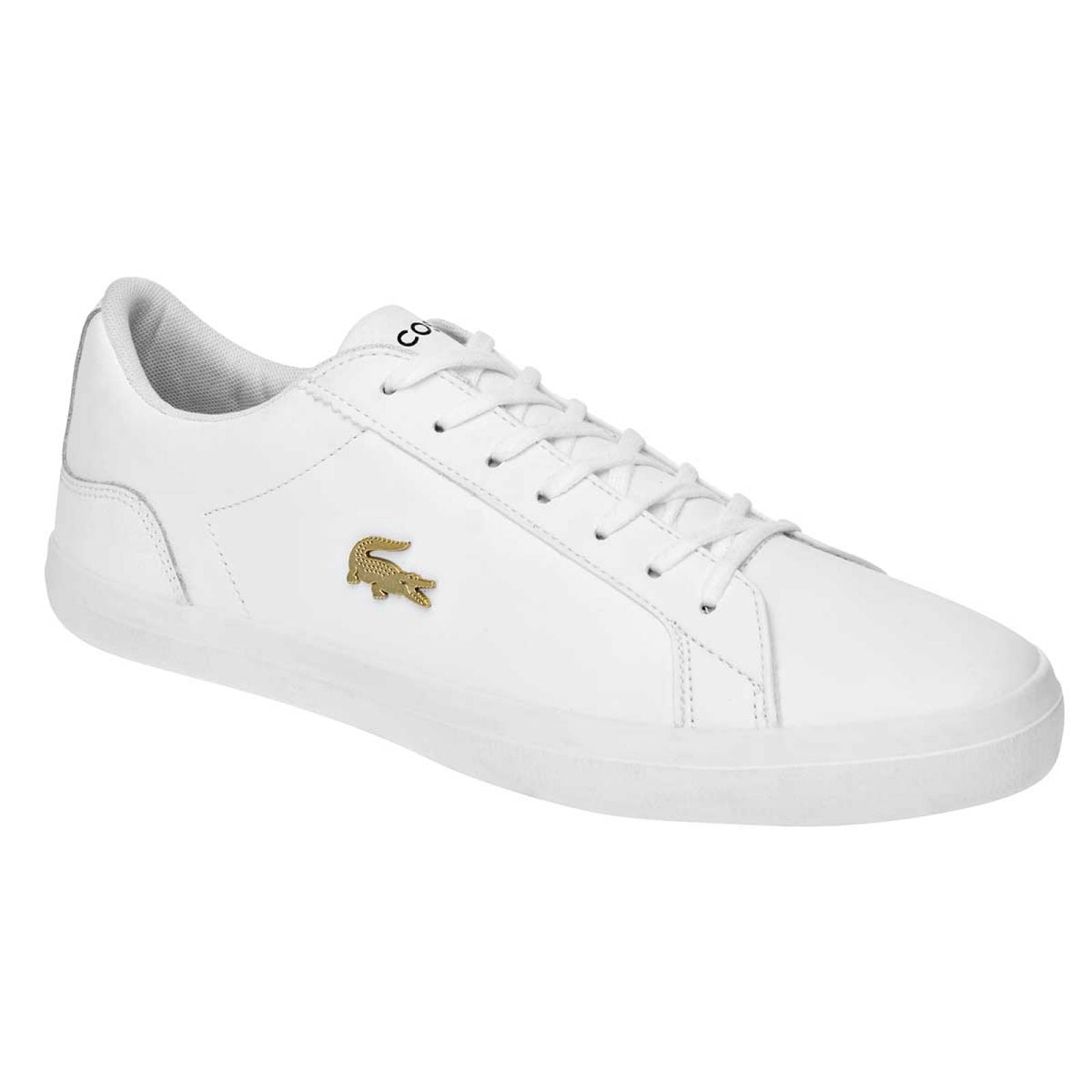 Tenis lacoste blanco discount hombre