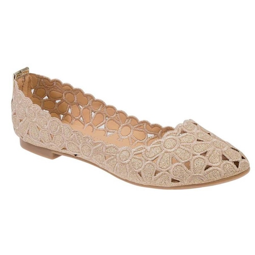 Flats Camile 1005 Color ORO PARA MUJER TX1