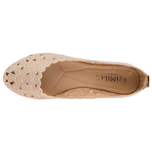 Flats Camile 1005 Color ORO PARA MUJER TX1